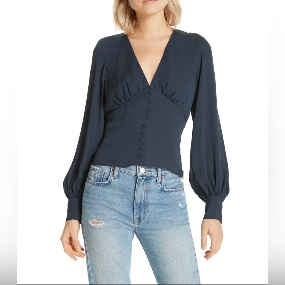 Joie Alurea Button Front 100% Silk Blouse